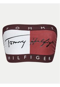 TOMMY HILFIGER - Tommy Hilfiger Biustonosz bezfiszbinowy UW0UW05608 Bordowy. Kolor: czerwony. Materiał: bawełna #5