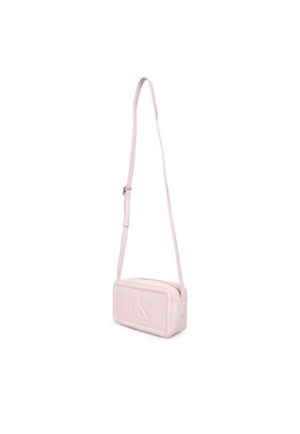 Calvin Klein Torebka Bold Ck Camera Bag LV04F3220G Różowy. Kolor: różowy. Materiał: skórzane
