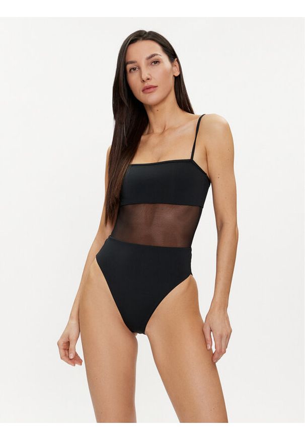 Calvin Klein Swimwear Strój kąpielowy KW0KW02327 Czarny. Kolor: czarny. Materiał: syntetyk