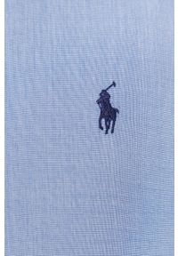 Polo Ralph Lauren - Koszula. Typ kołnierza: polo. Kolor: niebieski. Materiał: tkanina, bawełna. Długość rękawa: długi rękaw. Długość: długie. Wzór: gładki #6