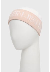 Calvin Klein Jeans czapka wełniana kolor różowy z cienkiej dzianiny K60K608676.4890. Kolor: różowy. Materiał: wełna, dzianina #3