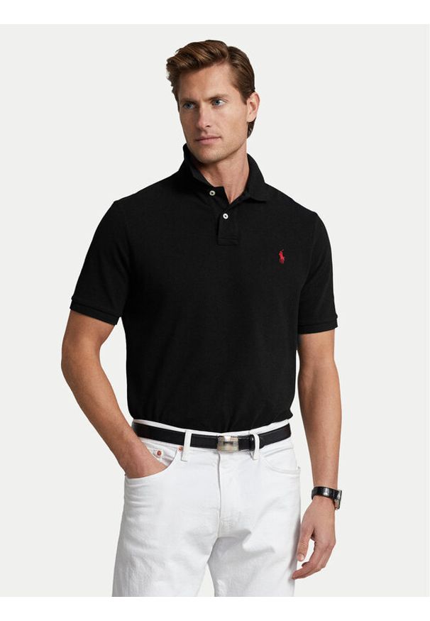 Polo Ralph Lauren Polo 710783656020 Czarny Classic Fit. Typ kołnierza: polo. Kolor: czarny. Materiał: bawełna