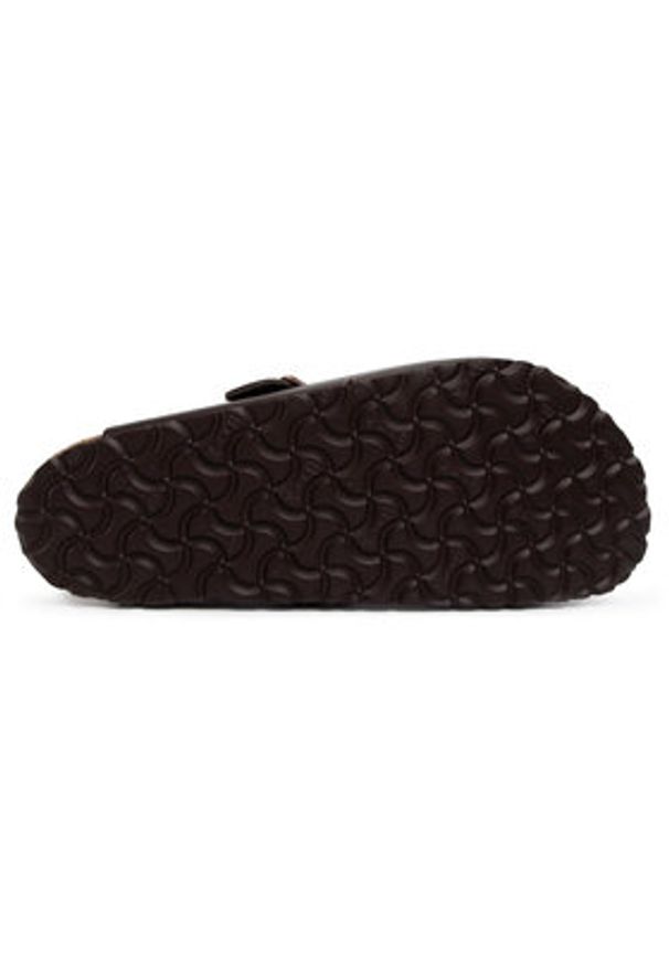 Birkenstock Klapki Boston 60101 Brązowy. Kolor: brązowy. Materiał: skóra