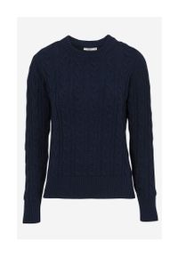 Cellbes - Sweter w warkocze z bawełny ekologicznej. Kolor: niebieski. Materiał: bawełna. Długość rękawa: długi rękaw. Długość: długie #2