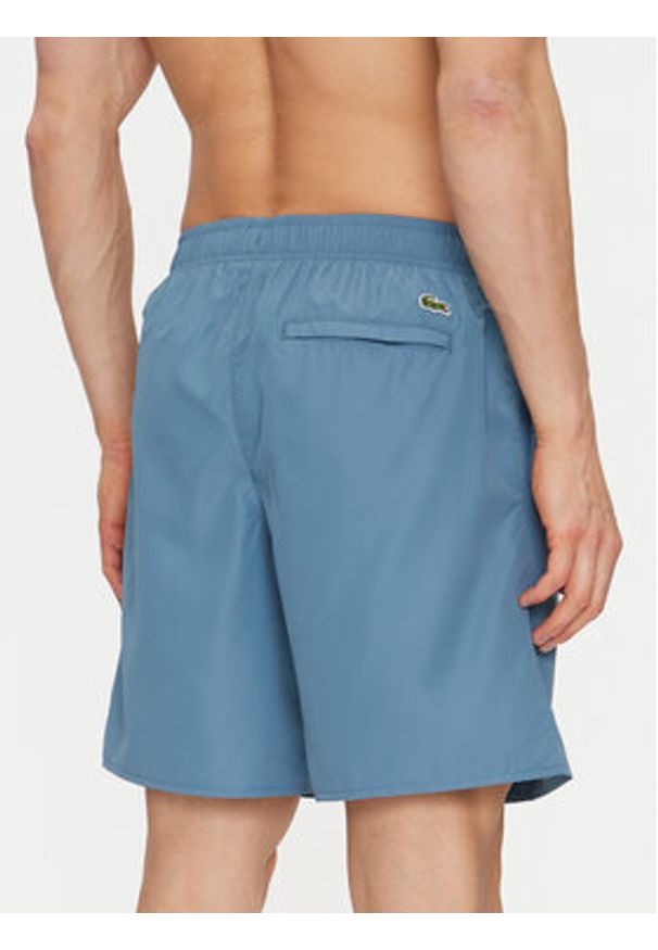 Lacoste Szorty kąpielowe MH9135 Niebieski Regular Fit. Kolor: niebieski. Materiał: syntetyk