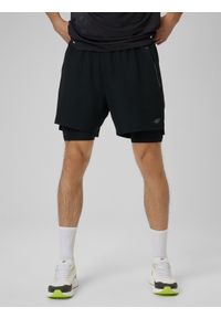 4f - 4F Spodenki treningowe szybkoschnące męskie - czarne XL. Kolor: czarny. Materiał: skóra, materiał. Sport: fitness #2