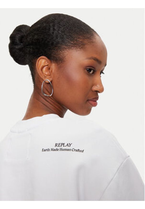 Replay - REPLAY Bluza W3104D.000.23040P Biały Regular Fit. Kolor: biały. Materiał: bawełna