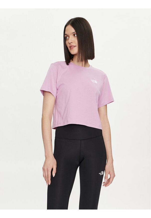 The North Face T-Shirt NF0A880N Różowy Regular Fit. Kolor: różowy. Materiał: bawełna