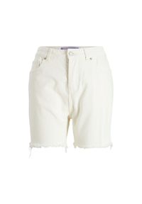 Szorty damskie JJXX mica str akm12. Kolor: biały. Materiał: jeans, bawełna. Sport: fitness