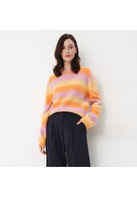 Mohito - Kolorowy sweter z efektem gradacji - Pomarańczowy. Kolor: pomarańczowy. Wzór: kolorowy #1