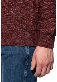 Mustang - MĘSKI SWETER MUSTANG Muline Jumper GARNET 1006554 7146. Kolor: czerwony. Wzór: melanż #6