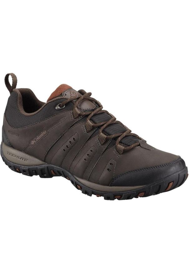 columbia - Buty Trekkingowe Męskie Columbia Woodburn II Waterproof. Kolor: brązowy. Materiał: materiał