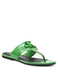 Calvin Klein Jeans Japonki Flat Sandal Slide Toepost Mg Met YW0YW01342 Zielony. Kolor: zielony #5