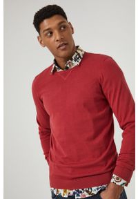 medicine - Medicine Sweter bawełniany męski kolor różowy lekki. Okazja: na co dzień. Kolor: różowy. Materiał: bawełna. Długość rękawa: długi rękaw. Długość: długie. Wzór: melanż. Styl: casual #5