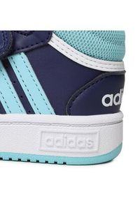 Adidas - adidas Buty Hoops Mid Shoes IF5314 Niebieski. Kolor: niebieski. Materiał: materiał #6