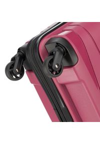 Wittchen - Średnia walizka z polipropylenu z geometrycznymi tłoczeniami. Kolor: różowy. Materiał: guma. Wzór: geometria. Styl: elegancki #7