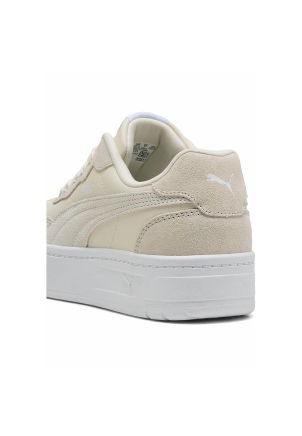 Puma - Damskie sneakersy Court Lally Skye z zamszu PUMA Frosted Ivory White. Kolor: biały. Materiał: zamsz. Sport: turystyka piesza, tenis