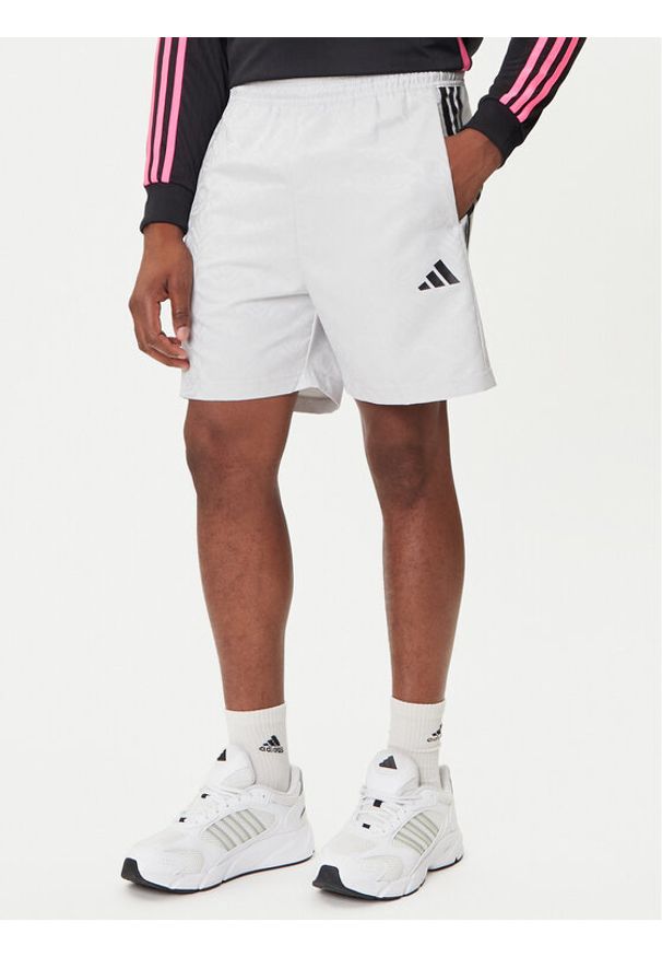 Adidas - adidas Szorty sportowe Common Goal JW0239 Szary Regular Fit. Kolor: szary. Materiał: syntetyk. Styl: sportowy