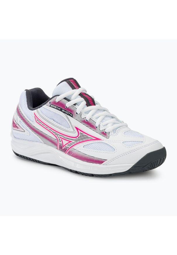 Buty do tenisa damskie Mizuno Break Shot 4 AC. Kolor: wielokolorowy, biały, różowy. Sport: tenis