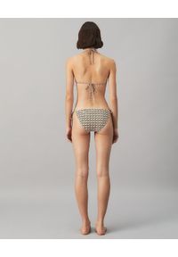 Tory Burch - TORY BURCH - Wiązany dół od bikini w geometryczne wzory. Kolor: brązowy. Materiał: materiał. Wzór: geometria #5