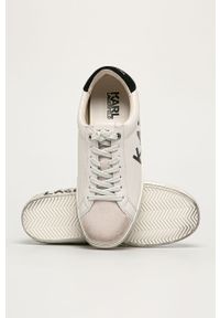 Karl Lagerfeld - Buty skórzane. Nosek buta: okrągły. Zapięcie: sznurówki. Kolor: biały. Materiał: skóra. Szerokość cholewki: normalna. Obcas: na obcasie. Wysokość obcasa: średni, niski #4