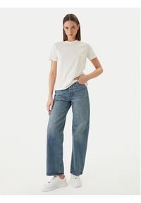 Hugo - HUGO T-Shirt Damacia_7 50561233 Écru Regular Fit. Materiał: bawełna #4