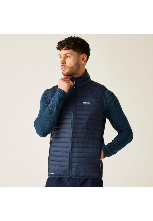 Regatta - Męski hybrydowy kamizelka Andreson. Kolor: niebieski. Materiał: poliamid. Sport: turystyka piesza