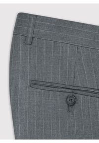 Pako Lorente - PAKO LORENTE – Szare spodnie garniturowe w prążek. Kolor: szary. Materiał: poliester, wiskoza. Wzór: prążki. Styl: elegancki #5