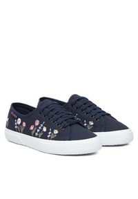 Superga Tenisówki 3750 Flower Embroidery Leggera S8161ZW Granatowy. Kolor: niebieski. Materiał: materiał #3