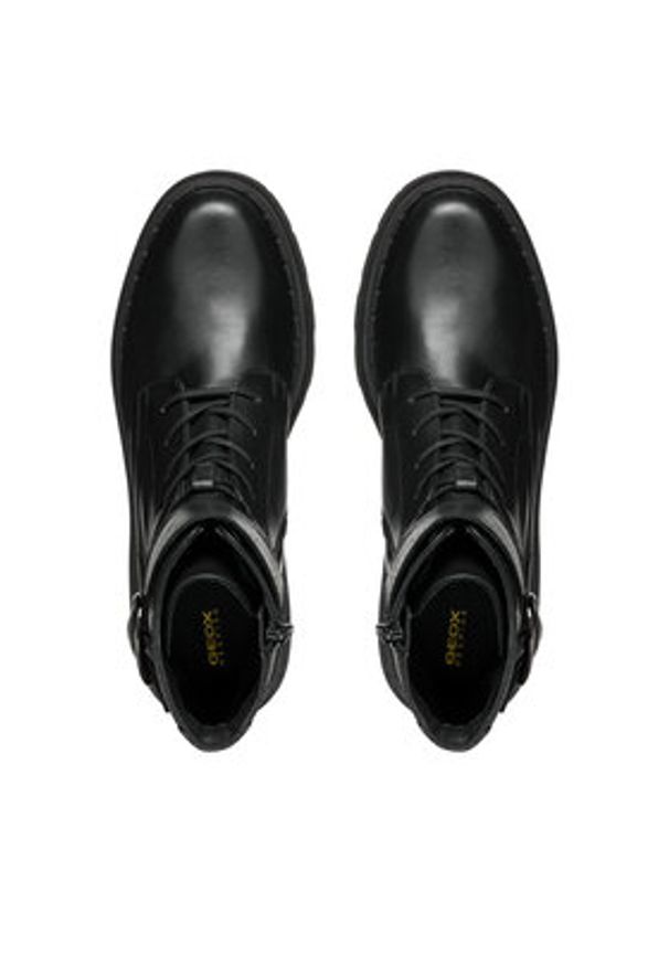 Geox Trzewiki D Felleny D46XEB 00043 C9999 Czarny. Kolor: czarny. Materiał: skóra