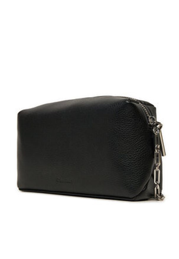 Calvin Klein Torebka Ck Plaque Camera Bag K60K612788 Czarny. Kolor: czarny. Materiał: skórzane