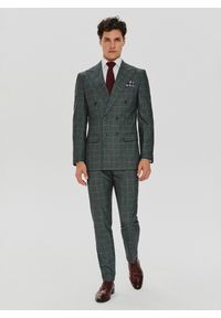 Pako Lorente - PAKO LORENTE – Szara dwurzędowa marynarka w kratę. Okazja: na wesele, na ślub cywilny. Kolor: szary. Materiał: wełna. Styl: klasyczny #3