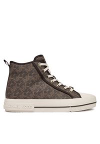 MICHAEL Michael Kors Trampki Evy High Top 43F4EYFE5B Brązowy. Kolor: brązowy. Materiał: skóra