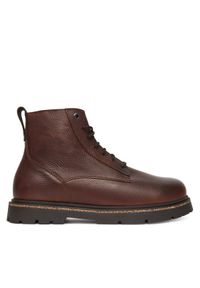 Birkenstock Trapery Highwood Lace Mid 1030757 Brązowy. Kolor: brązowy. Materiał: skóra