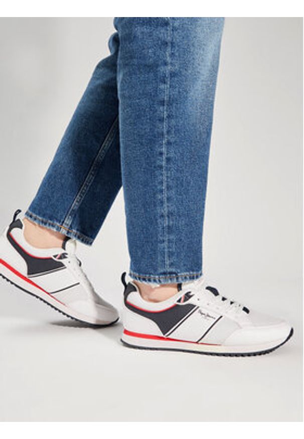 Pepe Jeans Sneakersy Dublin Brand PMS40009 Biały. Kolor: biały. Materiał: materiał