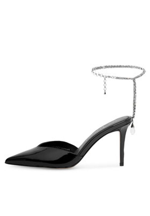 Eva Minge Szpilki Florencia-323-101-2 Czarny. Kolor: czarny. Materiał: skóra, lakier. Obcas: na szpilce