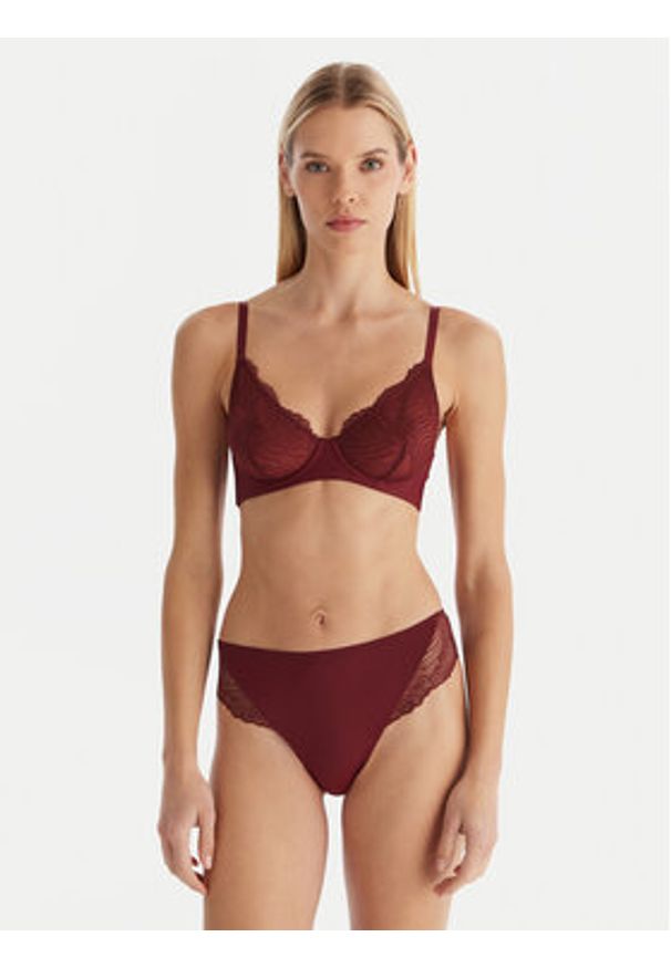 YSABEL MORA - Ysabel Mora Biustonosz z fiszbiną 10776 Bordowy. Kolor: czerwony. Materiał: syntetyk