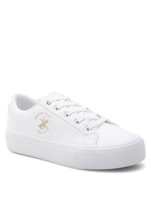 Beverly Hills Polo Club Sneakersy BHPC040W Biały. Kolor: biały. Materiał: skóra