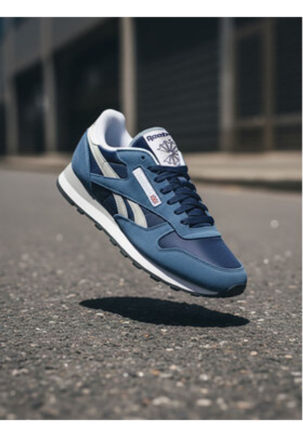 Reebok Sneakersy EO-CLASSIC LEATHER 100230514 Granatowy. Kolor: niebieski. Materiał: zamsz, skóra. Model: Reebok Classic