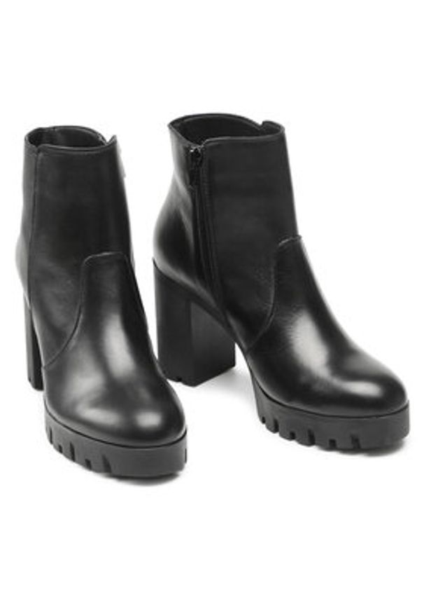 Lasocki Botki T144 Czarny. Kolor: czarny. Materiał: skóra