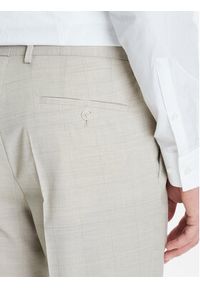 BOSS Garnitur H-Huge 50546099 Beżowy Slim Fit. Kolor: beżowy. Materiał: wełna #6