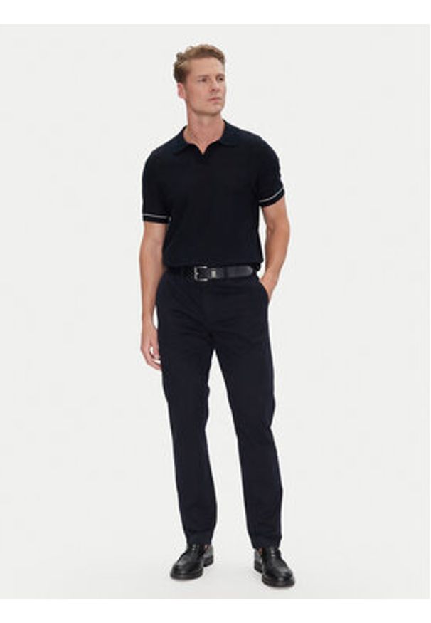 BOSS Polo H-Jianluca 50537654 Granatowy Regular Fit. Typ kołnierza: polo. Kolor: niebieski. Materiał: bawełna