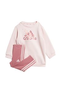 Adidas - Zestaw Essentials Allover Print Leggings Kids. Kolor: różowy. Wzór: nadruk. Styl: młodzieżowy #1