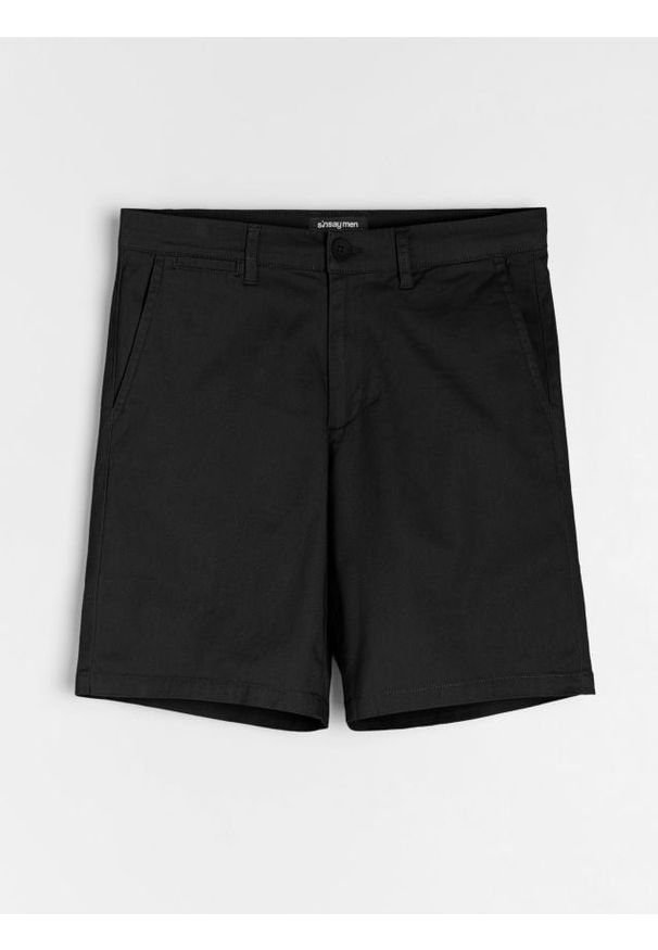 Sinsay - Szorty chino - czarny. Kolor: czarny