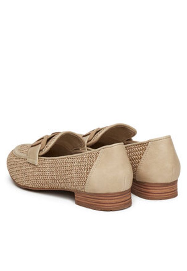 Mustang Loafersy 1489-402 Beżowy. Kolor: beżowy. Materiał: materiał