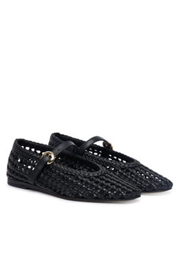 TOMMY HILFIGER - Tommy Hilfiger Baleriny Mary Jane Ballerinas FW0FW09244 Czarny. Kolor: czarny. Materiał: skóra