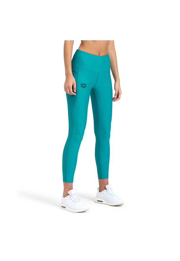 Damskie legginsy Arena Panel. Kolor: niebieski, zielony, wielokolorowy. Sport: fitness