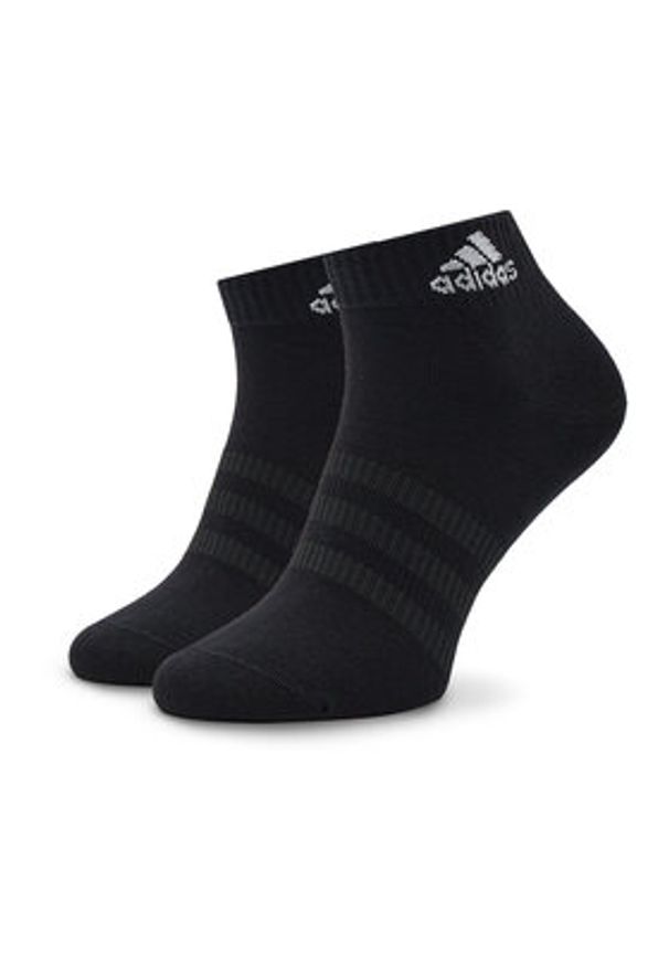 Adidas - adidas Skarpety krótkie Thin and Light Ankle Socks 3 Pairs IC1282 Czarny. Kolor: czarny. Materiał: bawełna