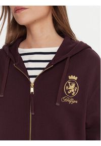 TOMMY HILFIGER - Tommy Hilfiger Bluza WW0WW46126 Bordowy Regular Fit. Kolor: czerwony. Materiał: bawełna #2