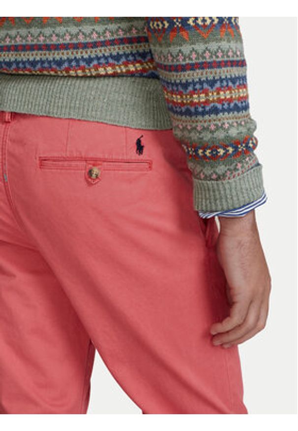 Polo Ralph Lauren Chinosy 710704176005 Różowy Slim Fit. Kolor: różowy. Materiał: bawełna